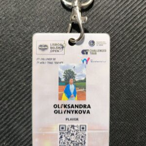 ITF W75 Lisboa Belem 2024 – Original Player Badge of Oleksandra Oliynykova